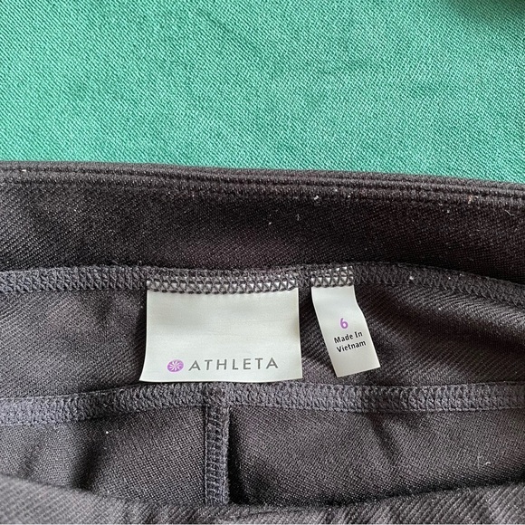 Athleta Black Trailsetter Ponte Motion Moto Zip Skinny Pants 153249 EUC Size 6 - Picture 6 of 9